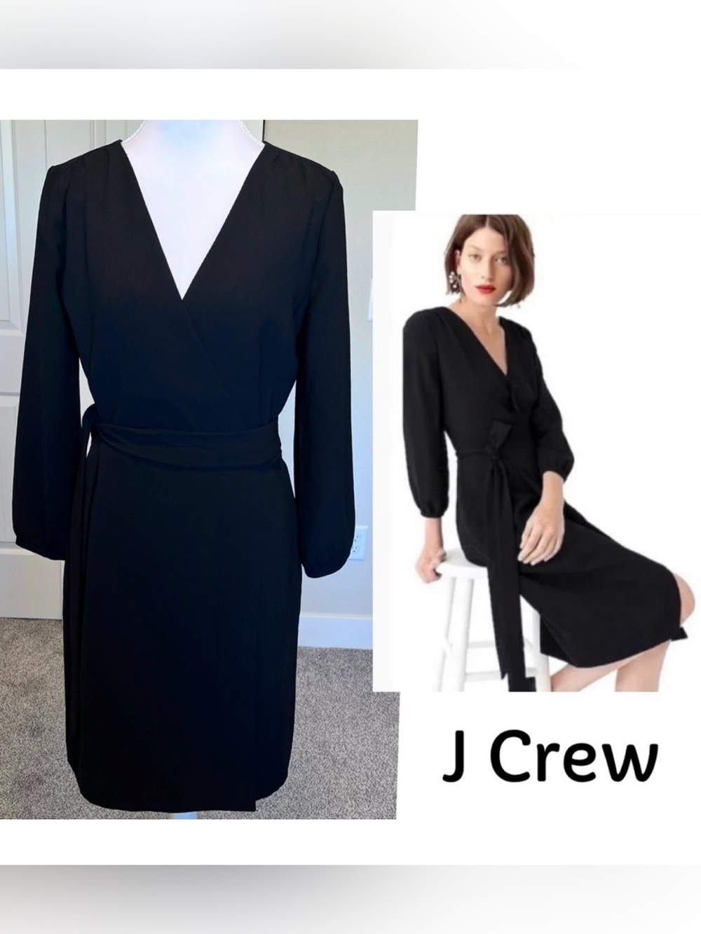 J.Crew 365 Crepe Wrap Dress Sz 0